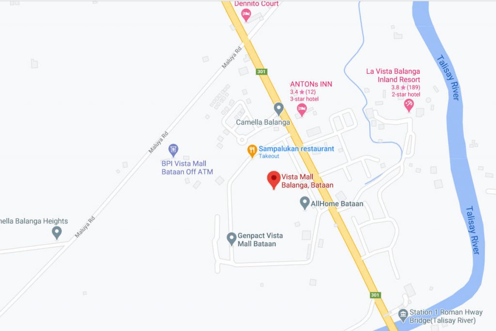 Vista Mall Bataan map